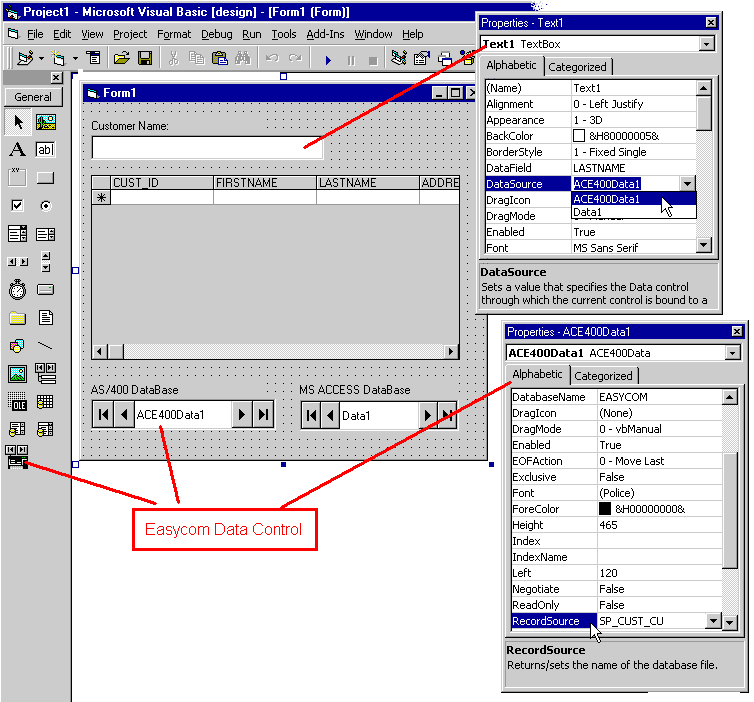 ACE/400 DATA Control - Screen